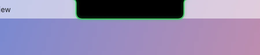 The closed notch outlined in green.