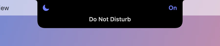 The closed notch saying Do Not Disturb is on.